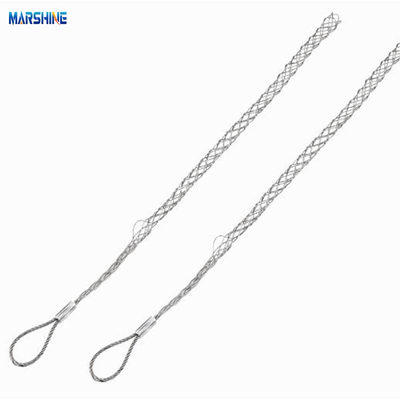 Qual é a aplicação real da meia para puxar fio de cabo de aço galvanizado?